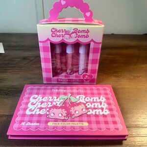 Betty Boop X Celavi Cherry Bomb 16 Shade Face Color Palette & 3 Lip Gloss Set